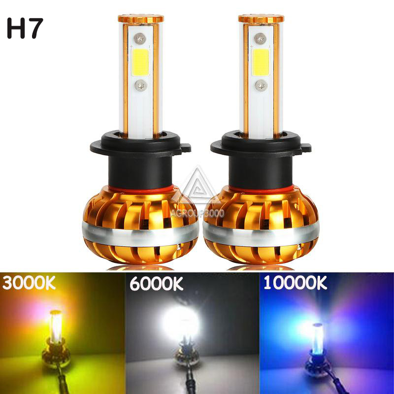 1set 6400LM/kit, 3200LM/bulb 60w COB Chips Led Headlight Lamp Auto H7 Led Car Headlight Bulbs