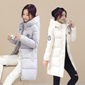 Women Coat 2016 Winter Women s Cotton Slim Long Coat Hooded Parka Jackets Coats White Overcoat