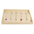 LAN LIN jewelry receive tray yellow linen display tray necklace Display Show Case necklace receive storage
