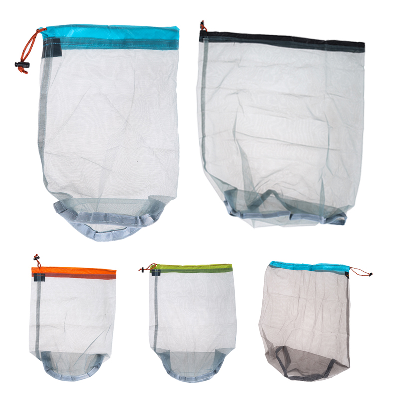 Image of New Arrival Free Shipping Tavel Camping Sports Ultralight Mesh Stuff Sack Drawstring Storage Bag Outdoor Tool H1E1