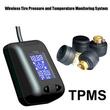 Tire Pressure Monitoring System Car TPMS with 4 pcs External Sensors high Low pressure high temperature warnings