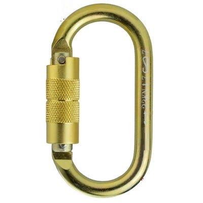Description Picture 6 of item2pcs 2500KG O shaped type snap hook with screw lock CE quality hasp shackle for aerial work rope working