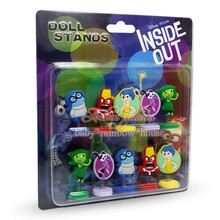8PCS/SET Inside Out Cartoon PVC Spring dolls Action Figures Toys Dolls Desk Accessories Stand Display Holder Party Gifts