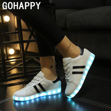 High quality chaussure a led 8 couleur LED Luminous Men Women casual shoes LED Shoes For Adults USB Charging Lights Shoes