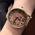 Relogio Masculino Simulation Wooden Quartz Men Watches Casual Wooden Color Leather Strap Watch Wood Male Wristwatch