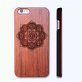 Retro Flower Pattern Real Handmade Wood Case For Iphone 5 5s SE 6 6s 6 plus