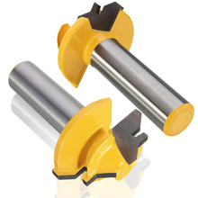 Small Lock Miter Router Bit 45 degree 1/2 inch Stock 1/2 inch Shank Tenon Cutter for Woodwork