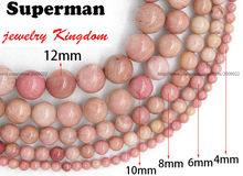 Beads Free Shipping DIY Beads For Jewelry Making manual material/natural Rhodonite Beads 4-12mm wholesale semi-finished beaded