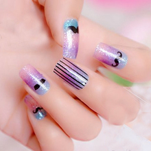 New fashion Style glitter french design 12pcs pack Beauty Nail Art sticker decorations nails art 3d