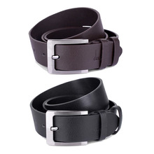HIgh Quality Mens Accessory Leather Single Prong Belt Business Casual Metal Buckle Puscard
