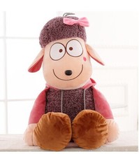 lovely plush sheep toy creative colorful sheep gift stuffed dolly sheep with hat doll gift about 50cm purple