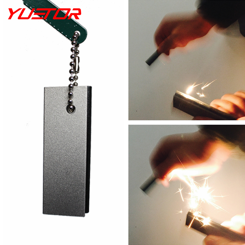 Image of Brand Yuetor High Quality Portable Survival Tool Flint Fire Starter Match Lighter Flintstones Travel Camping Kit Wholesale