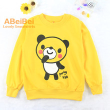 2016 New Arrival Baby Girls Lovely Sweatshirts boys Spring Autumn sweater cartoon long sleeve panda Character