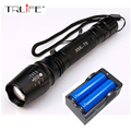 6000LM Flashlight CREE XM L T6 LED Zoomable Focus Flashlight Torch Light 2x18650 Battery US EU