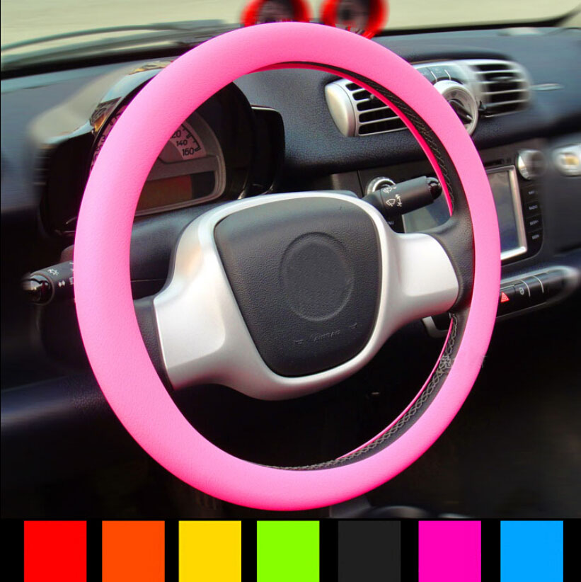 Image of New Car Auto Soft Silicone Steering Wheel Cover Universal Skidproof Odorless Eco Friendly Steering Wheel Shell for Chevy Toyota