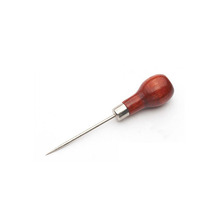 Wooden Handle Awl Sewing Tools Leather Craft Punching Hole Maker New