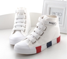 New female canvas shoes sneakers high layer platform Harajuku shoes preppy cotton made casual punk rock