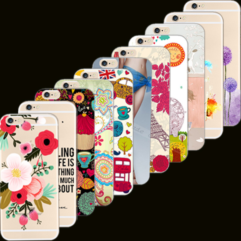Hot Magnolia Flower Spring Girl Soft Silicon Phone Cases For Apple iPhone 6 4 7 Case