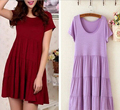 New Fashion summer Maternity Clothing pregnancy Modal cake skirt short sleeves Casual Maternity Dress Sexy Maternity