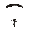12CM Skydiving Enthusiasts Car Sticker Skydiving Parachute Extreme Sports Car Stickers Black Silver CT 656