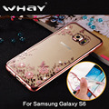 WHAY S6 Bling Diamond Clear Case for Samsung Galaxy S6 Case Silicone Cover for Samsung S6