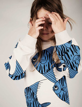 2015 mini rodini Fishes Print Sweatshirt hoodies children s sweatshirt boy hoodies for girls baby sweater