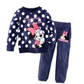 Girls Pajamas 95 Cotton Cartoon Suit Kids Children Clothing Set 2 Pcs Long Sleeve Sleep Night