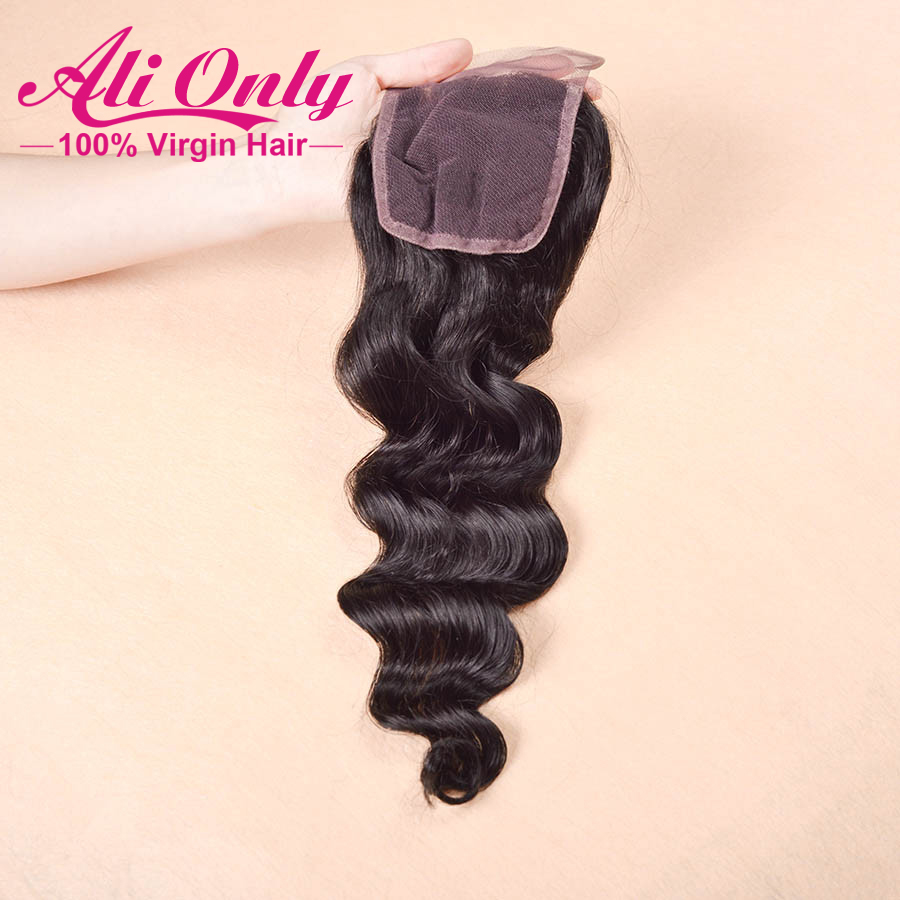 7A Brazilian Virgin Hair Closure 4*4 Best Brazilian Hair Closure 100% Human Hair Closure 8