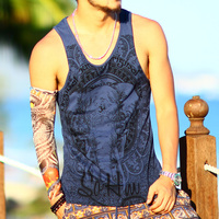 Loose Men Tank Top Gym Fitness Singlets Brand Mens T Shirt Sleeveless Sports Gasp Hip Hop
