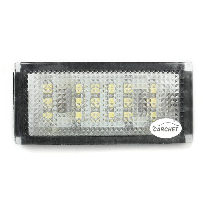2 x CARCHET White 18 LED 3528 SMD License Plate Light Lamp