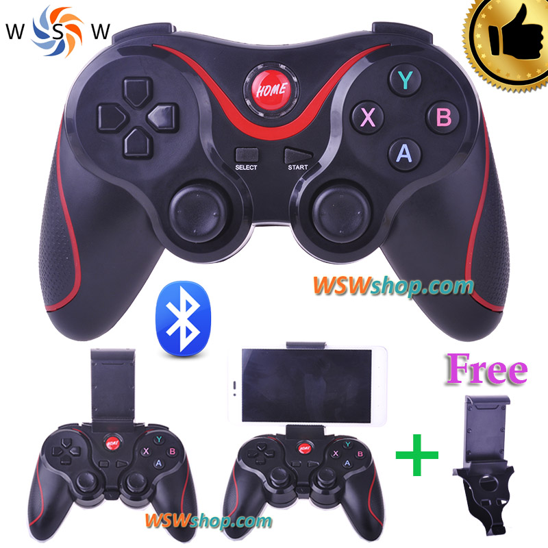 Android Bluetooth Gamepad For Android Smart Phone TV Box Joystick Wireless Bluetooth Joypad Game Controller With Free Holder