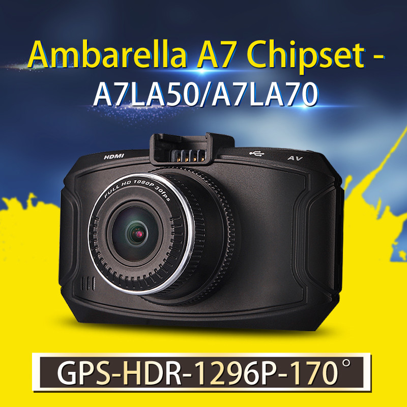 Image of Ambarella A7 Car DVR GS90C/GS90A/G90 Car Camera 1296P HD Dvr Recorder Dash Cam With GPS Night Vision Camera