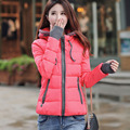 Winter Jacket Women 2016 Fashion Slim Short Cotton Padded Hooded Jacket Parka Female Wadded Jacket Outerwear
