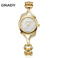 Ladies light gold wrist watches waterproof all stainless steel fashion watches women 2016 new watches