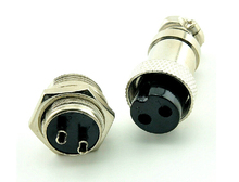 5 sets/kit 2 PIN 16mm GX16-2 Screw Aviation Connector Plug The aviation plug Cable connector Regular plug and socket