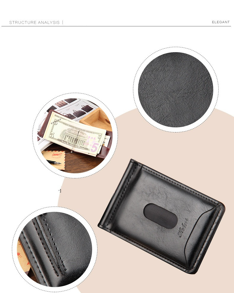 2015 New Arrival Wallet Leather Men, Men\'s Coin Bag Clip, Fashion Dollar Solid Thin Wallet Card Holder Purse Travel Case Men Purse (3)