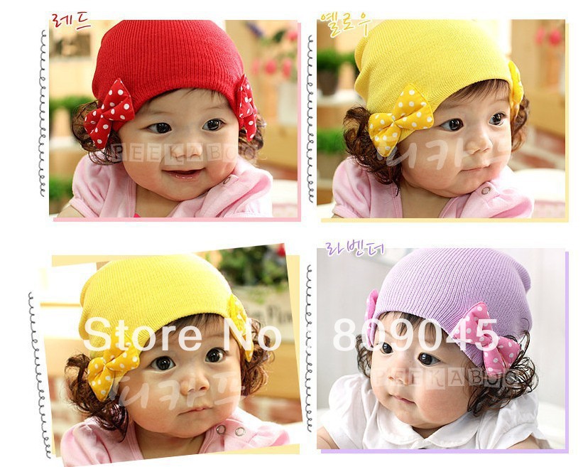 Winter warm knitted hats for boy girl kits hats infants caps beanine for chilldren Ear protection