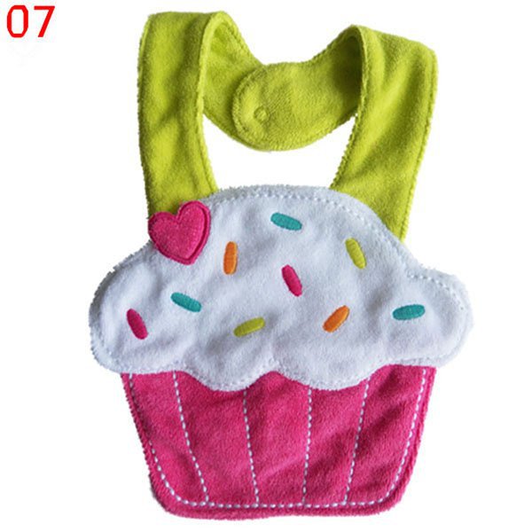 Kids Girl Boy Baby Bib Animals Cotton Saliva Towel Waterproof Infant Lunch Bibs