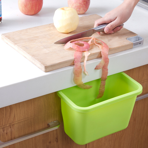 Image of Colorful Eco-Friendly Novelty Kitchen Cupboard Drawer Door Waste Bin Scrap Trap Storage Box Bowl Dustbin