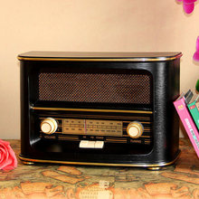 Antique vintage old fashioned wool fm radio old man gift the elderly full desktop fm