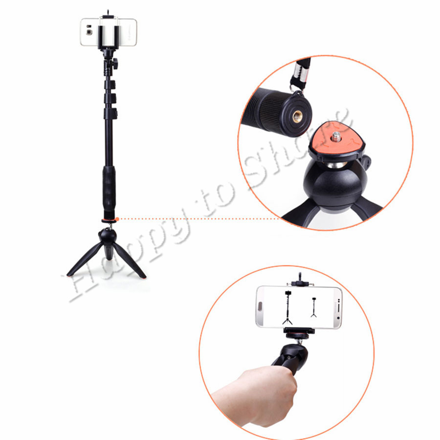 Yunteng 188 Selfie Stick Tripod Para+Yunteng 228 Mini Tripod+Bluetooth Remote Control Camera Shutter + silica gel case 1