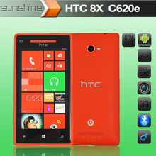 Original HTC 8X C620e Mobile phone 4.3″IPS Qualcomm Dual core1G RAM 16GB ROM Refurbished phone NFC GPS WCDMA Windows Phone 8