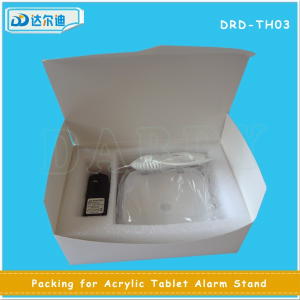 Packing for Acrylic Tablet Alarm Stand 
