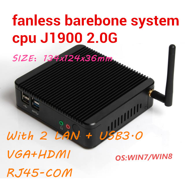 2015 New j1900 Barebone pc fanless BOX with hdmi ...