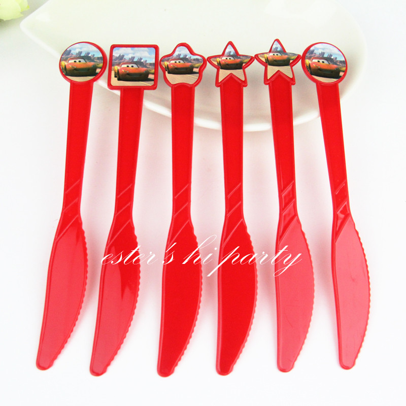 Best Seller Plastic Knife Forks Spoons Car Design Event Party Supplies