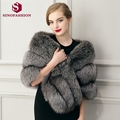 Sinofashion Europe and the United States Autumn Winter 2016 hot style Faux Fur cloak pure color