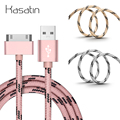 Kasatin Metal Plug Braided Wire 1m 2m Sync Data Charger Charging Cable for iPhone 4 4s