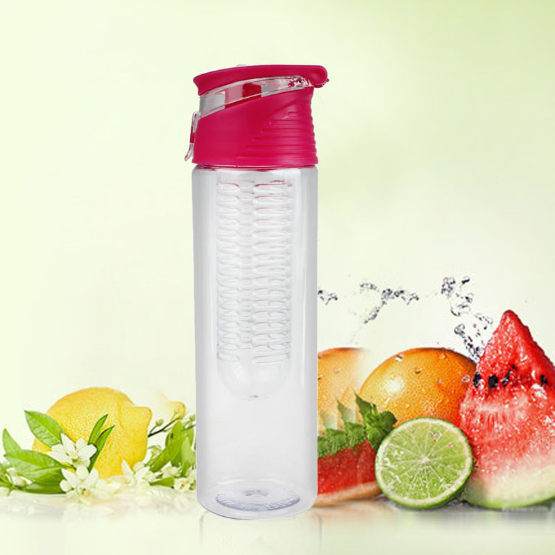 Image of 800ML Fruit Infusing Infuser Water Sports Lemon Juice Bottle Flip Lid Suitable kitchen table Camping travel outdoor application