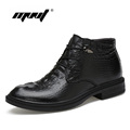 Natural cow leather Winter Boots Plus Size Ankle Snow boots Handmade High Quality Super Warm Winter