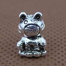 Free Shipping New Silver Plated Bead Charm European Lovely Tiger beads Fit Women Pandora Bracelets & Bangles DIY Jewelry H1076